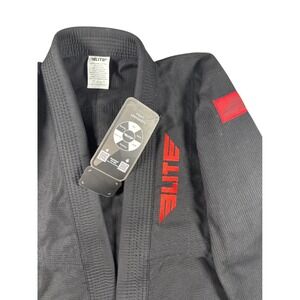 NEW Elite Sports Black BJJ Jiu Jitsu Gi Top Pearl Weave Martial Arts Kimono F2